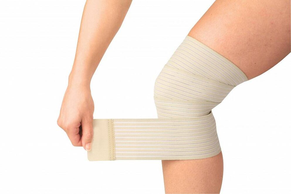 bandage élastique au genou